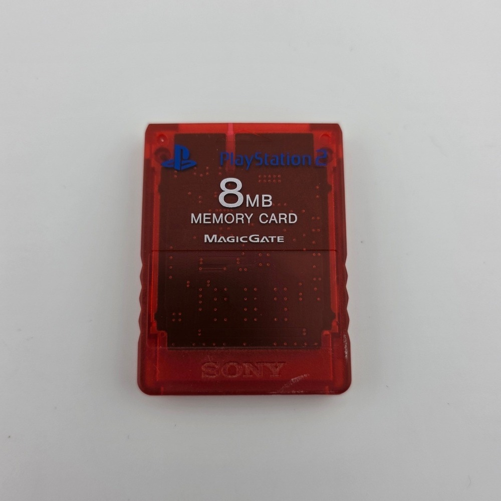 Sony PlayStation 2 PS2 Red 8 MB Memory‎ Card MagicGate SCPH-10020 Tested